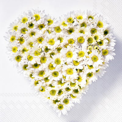 Heart of Flowers Lunch Napkin