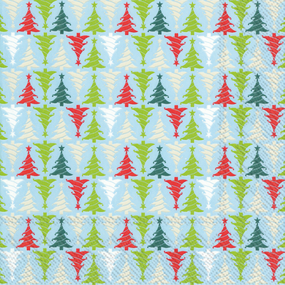 Trees in Line Light Blue Lunch Napkin