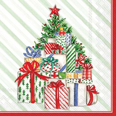 Rosanne Beck - Christmas Presents Tree Lunch Napkin