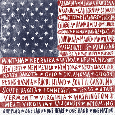 One Flag One Nation Lunch Napkin