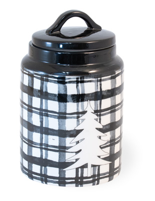 Buffalo Plaid Black Canister