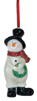 Sparkles Wreath Snowman Ornament