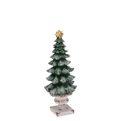 Small Frosted Pine Tree Topiary