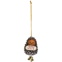 Joy Hedgehog Ornament with Bell