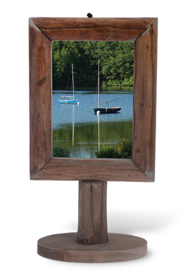 Lakeside Large Wood Frame on Pedestal