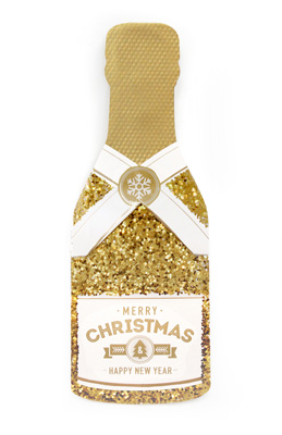 My Design Co. Champagne Pop Cracker Card Merry Christmas Gold