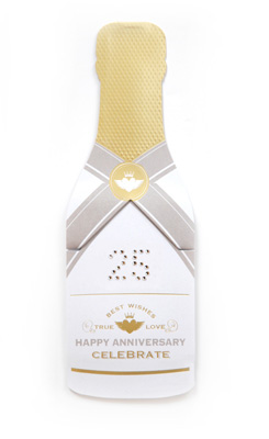 My Design Co. Champagne Cracker Card Happy Anniversary 25