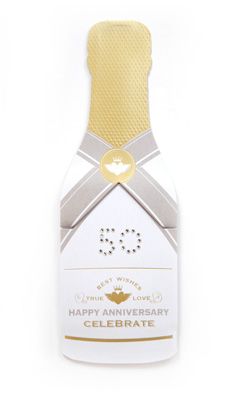 My Design Co. Champagne Cracker Card Happy Anniversary 50