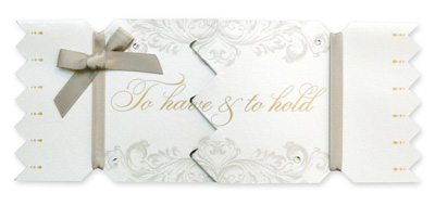 My Design Co. Wedding Cracker Card To Have & To Hold Gold