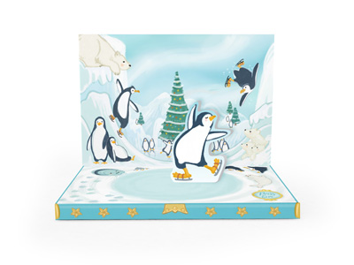 My Design Company Music Box Card Penguin Adventure