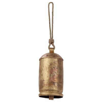 Large Gold Bell With Jute