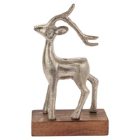 Silver Statue Reindeer