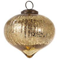Fluted Gold Glass Ornament