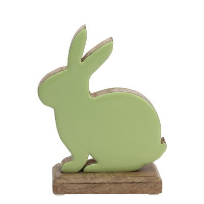 Green Wood Bunny small