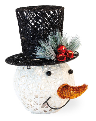 Tophat LED Snowman Head