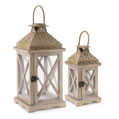 Carmel Criss Cross Lanterns (Set of 2)