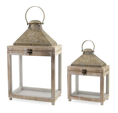 Beebees Rect Lanterns (Set of 2)