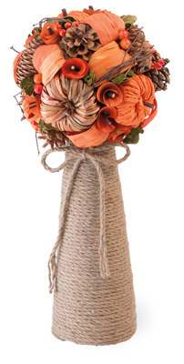 Pumpkin & Pinecone Bouquet Centerpiece