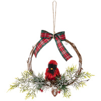 Mini Cardinal Garland Wreath
