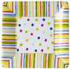 Smart Dots White Square Paper Dinner Plate