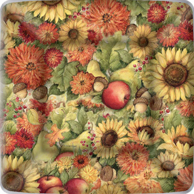 Flowers & Fruit Square Paper Dessert Plate