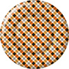 Rosanne Beck Plaid Pumpkins Round Paper Dinner Plate