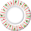 Ribbon Stripe Round Paper Dinner Plate