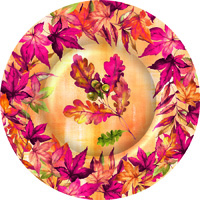 Bright Autumn Round Dinner Plate