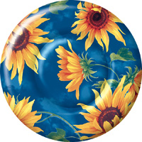 Sunshine Blue Round Dessert Plate