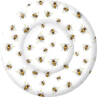 SAVE THE BEES ROUND DESSERT PLATE