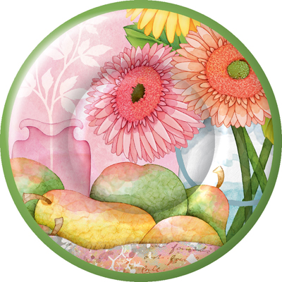 Summer Day Round Paper Dessert Plate