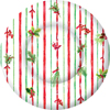 Ribbon Stripe Round Paper Dessert Plate