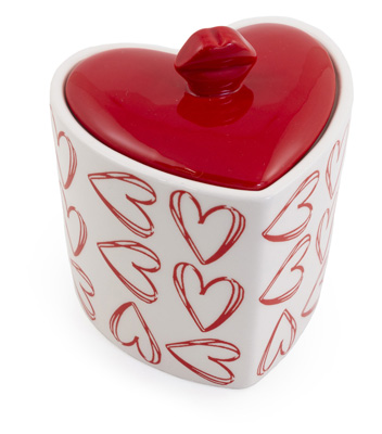 Red Heart Jar