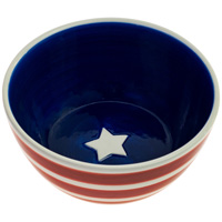 Red Stripe Blue Star Bowl