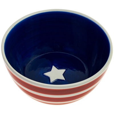 Red Stripe Blue Star Bowl