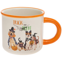 Halloween Pups Mug with Orange Handle