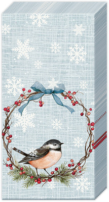 Chickadee Light Blue Pocket Tissue