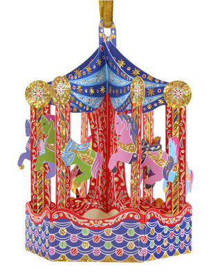 Santoro Carousel Bauble Card