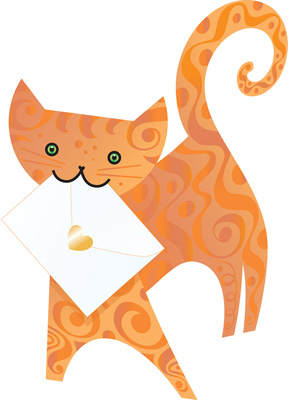 Special Delivery Marmalade Cat 3D Card