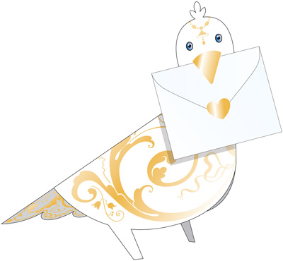 Special Delivery Crystal Bird 3D Card