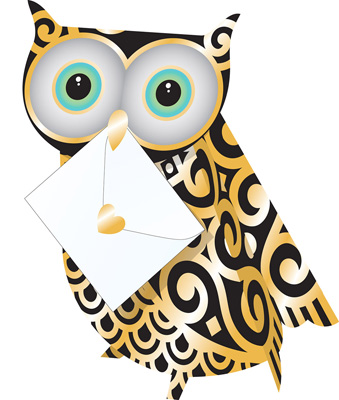 Special Delivery Quill Owl 3D Card