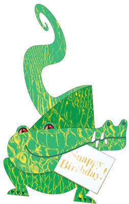 Special Delivery Harry Crocodile 3D Card