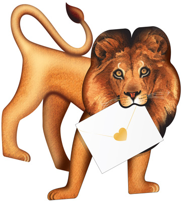 Special Delivery Leo Lion 3D Card