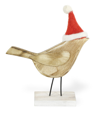 Alpine Forest Red Birch Santa Hat Bird Clara