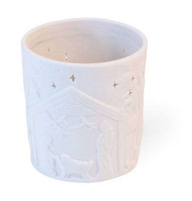 Alabaster Nativity Small Tealight Holder