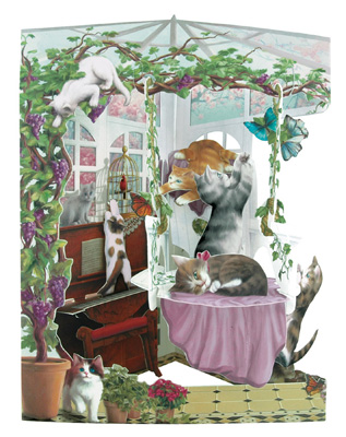 CATS IN CONSERVATORY