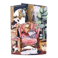 Lounging Cats Display Card