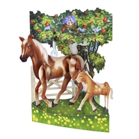 Horse and Foal Display Card