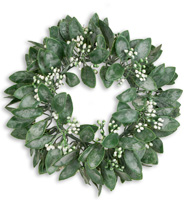 White Floral Mulberry Wreath