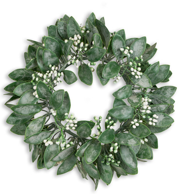 White Floral Mulberry Wreath